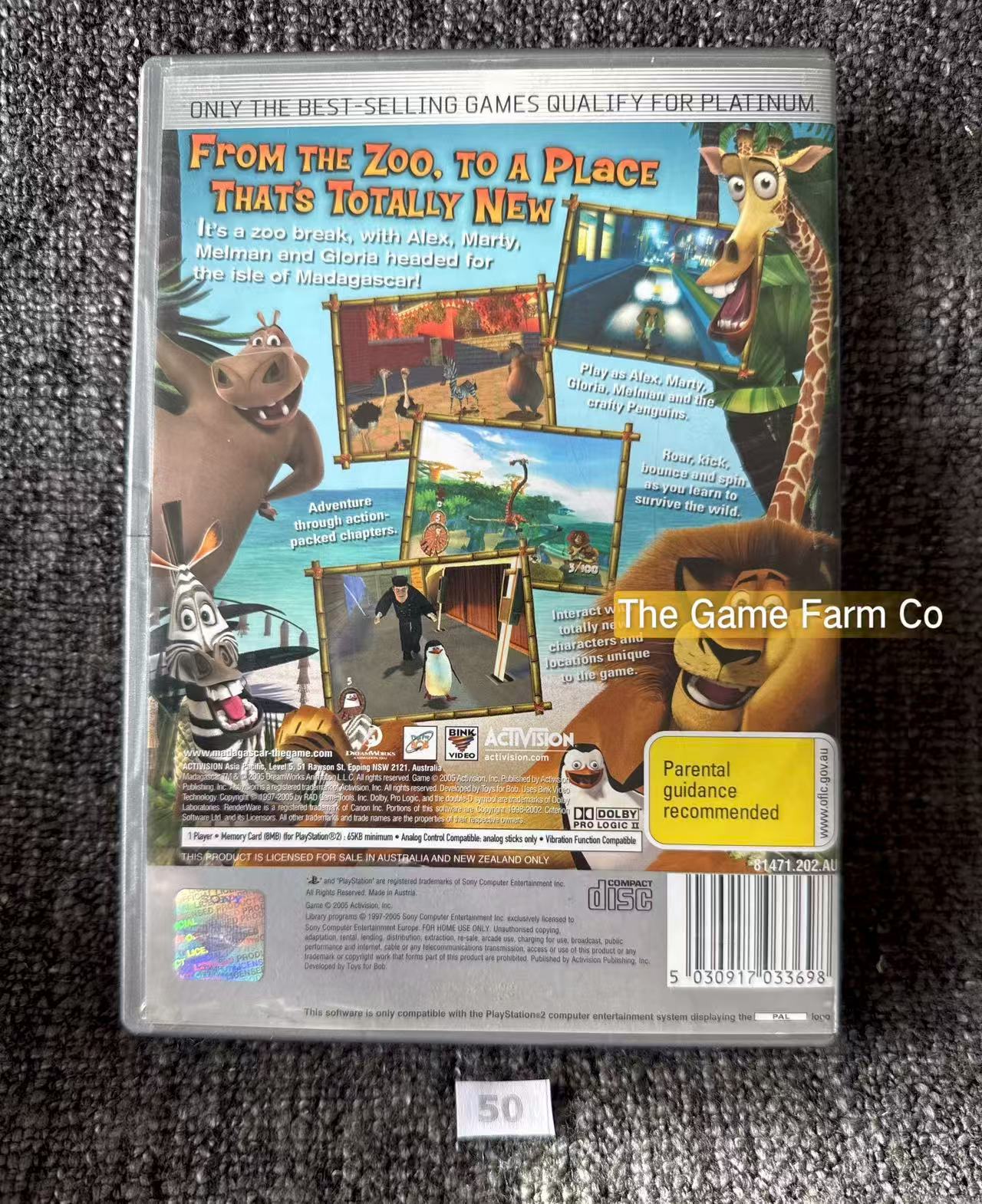 Madagascar Game- Sony PlayStation 2 (PS2)