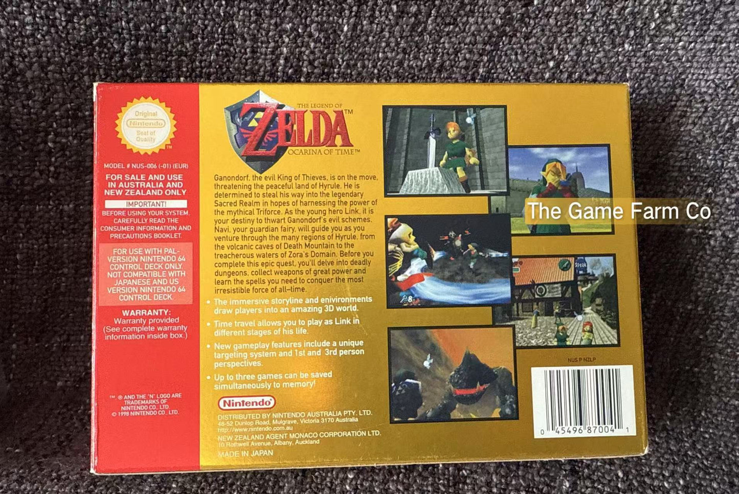 The Legend of Zelda Ocarina of Time Game Boxed - Nintendo 64 / N64 - Pal Version