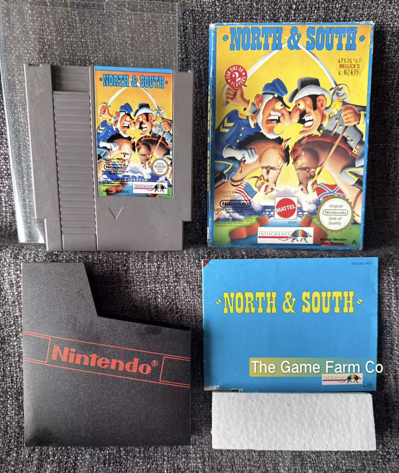 North & South Games Boxed Game - Nes - Nintendo / Entertainment System - Pal Version