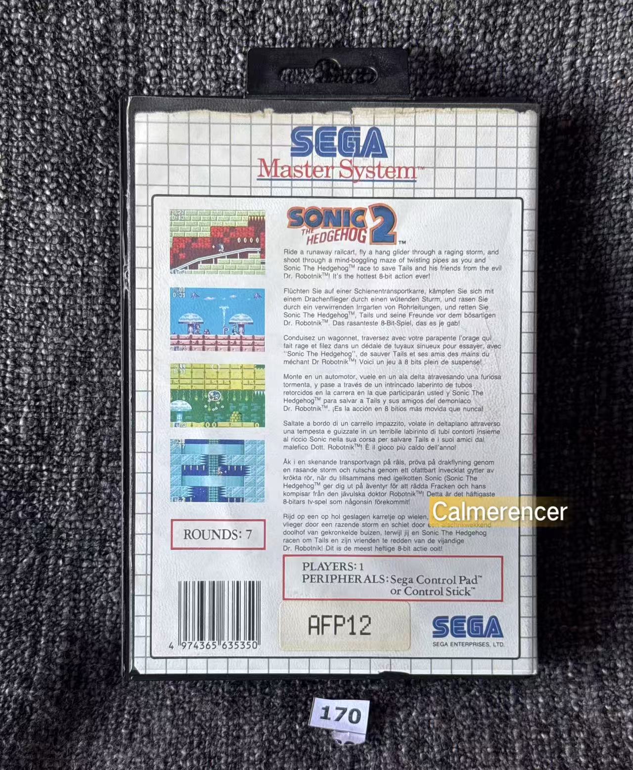 Sonic The Hedgehog 2 Game - Sega Master System