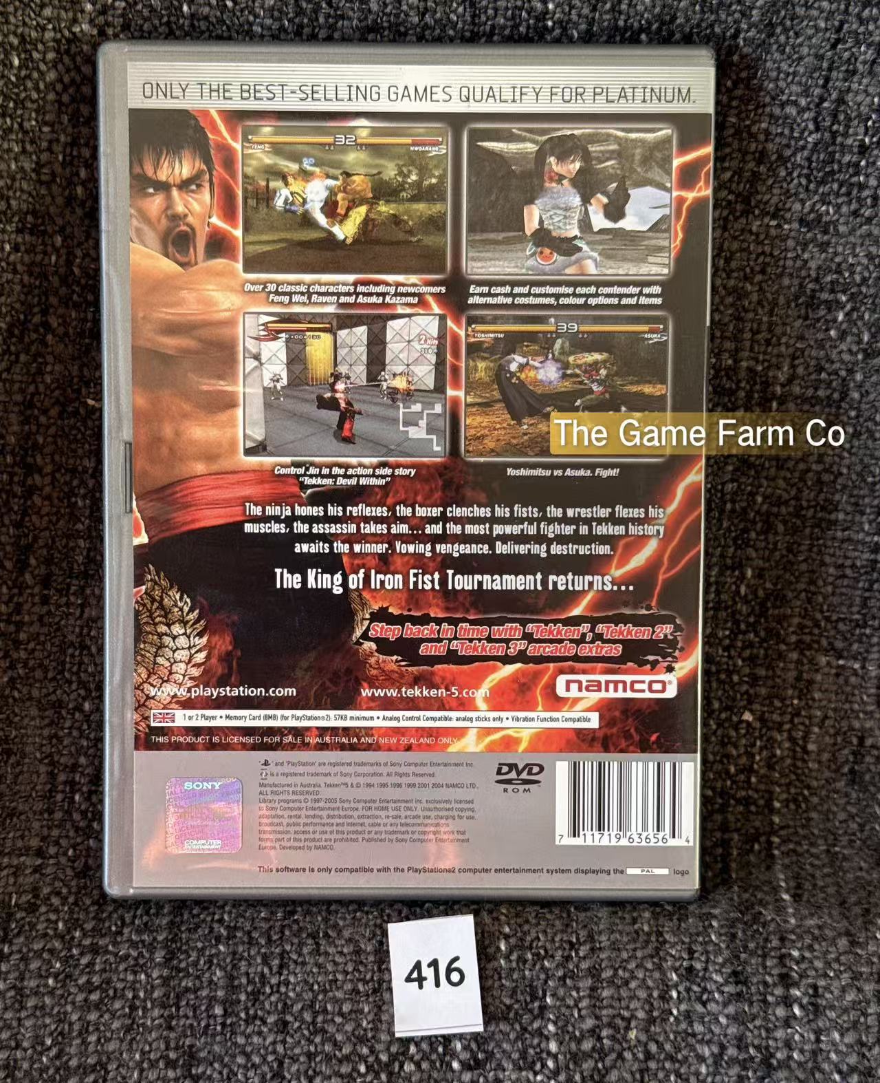 Tekken 5 PS2 Physical Game CIB PAL Tested Used