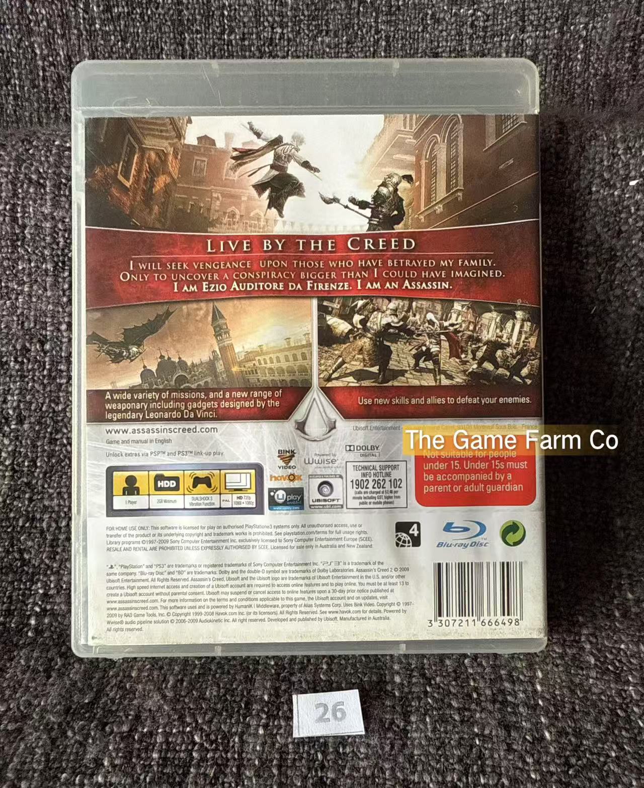 Assassins Creed ll 2 Game - PS3 - Sony Playstation 3