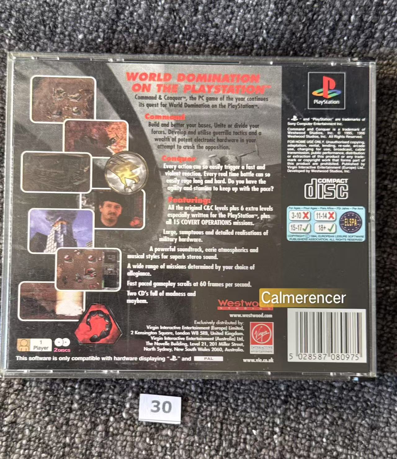 Command & Conquer - Sony Playstation One (PS1) Game