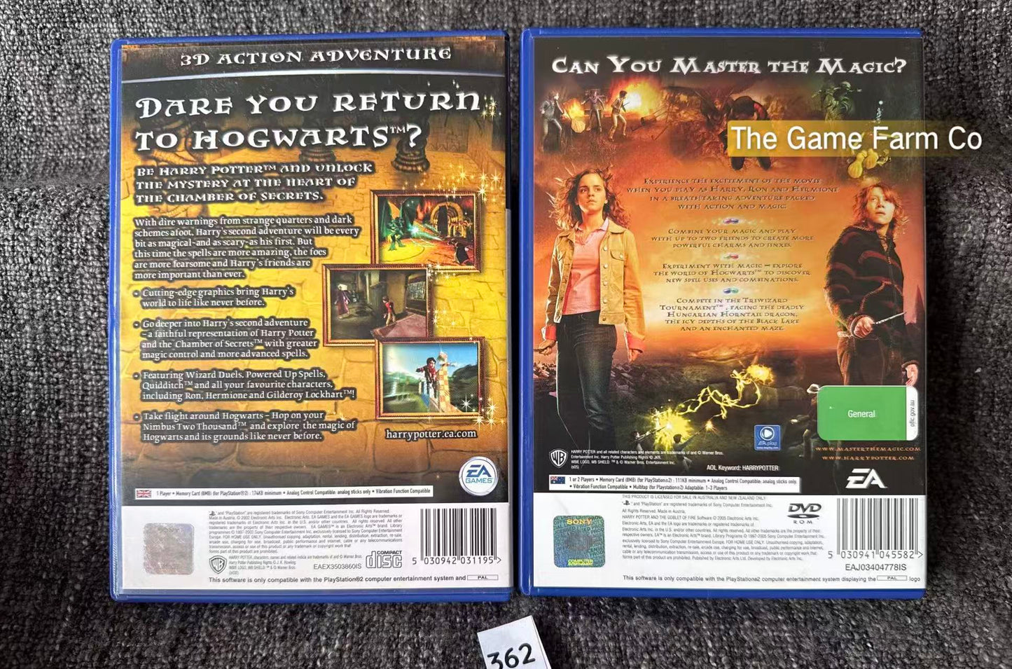 Harry Potter And The Chamber Of Secrets + Goblet Of Fire Game- Sony PlayStation 2 (PS2)