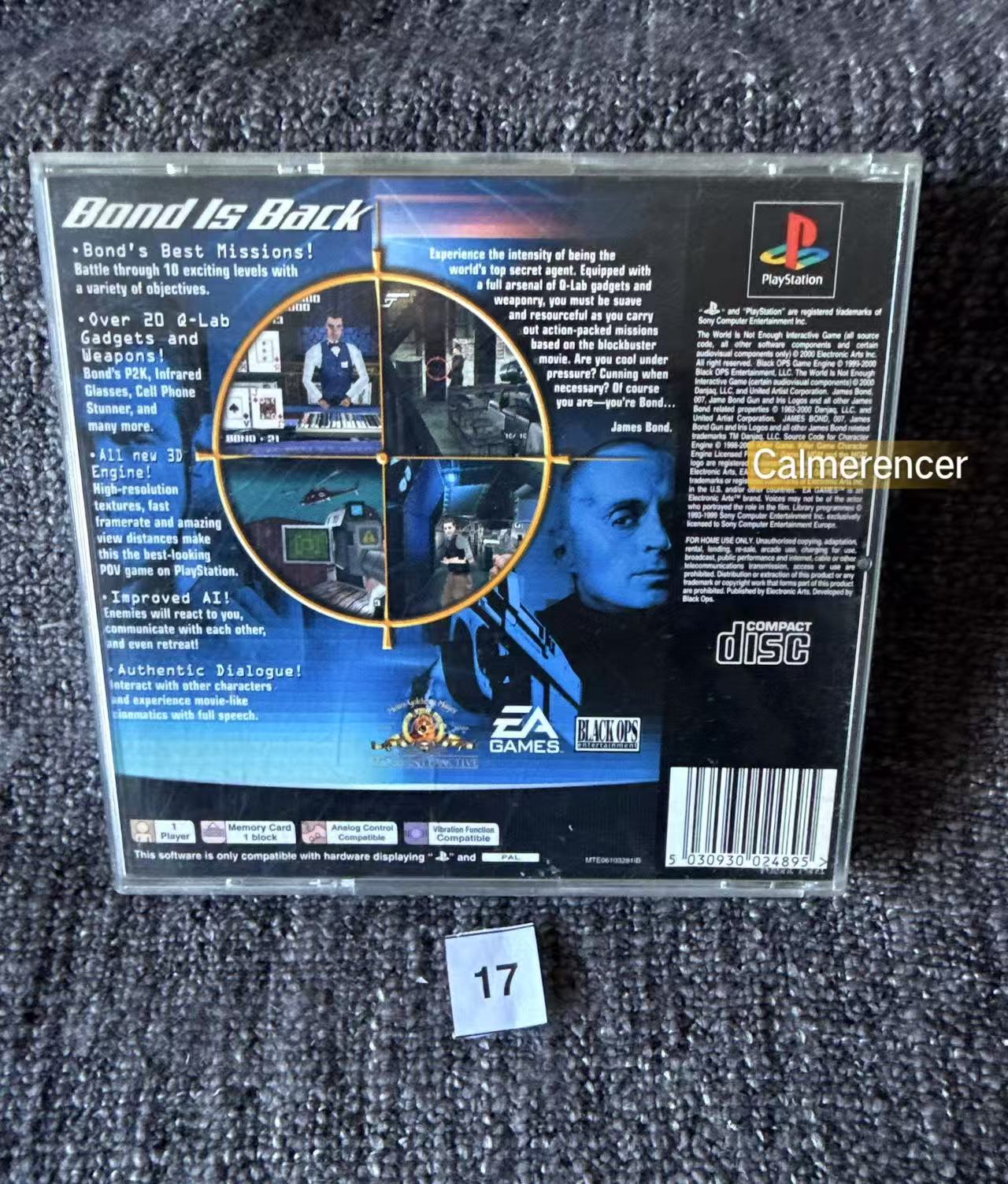007 The World Is Not Enough - Sony Playstation One (PS1) Game