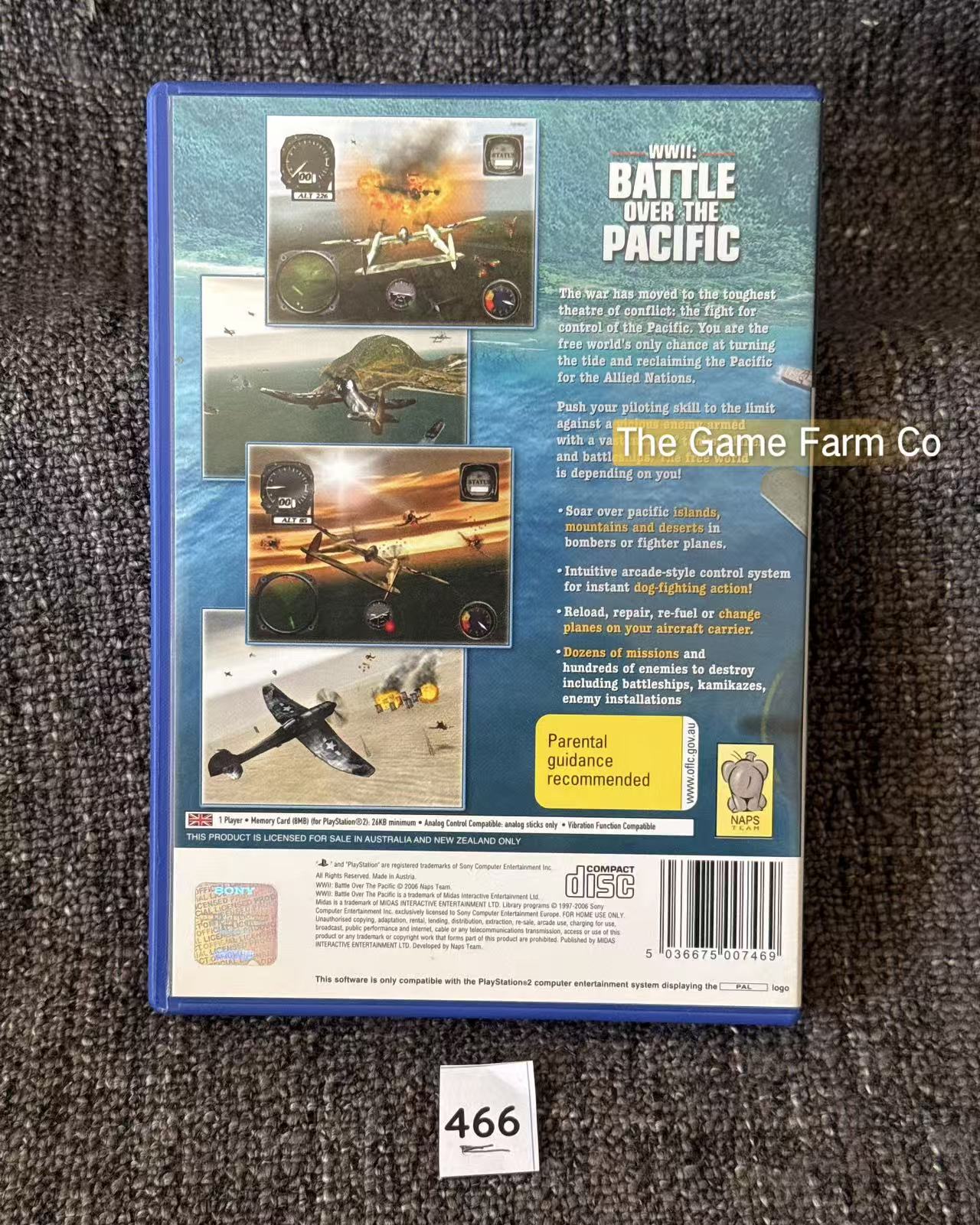 WWII: Battle Over the Pacific PS2 Physical Game CIB PAL Tested Used
