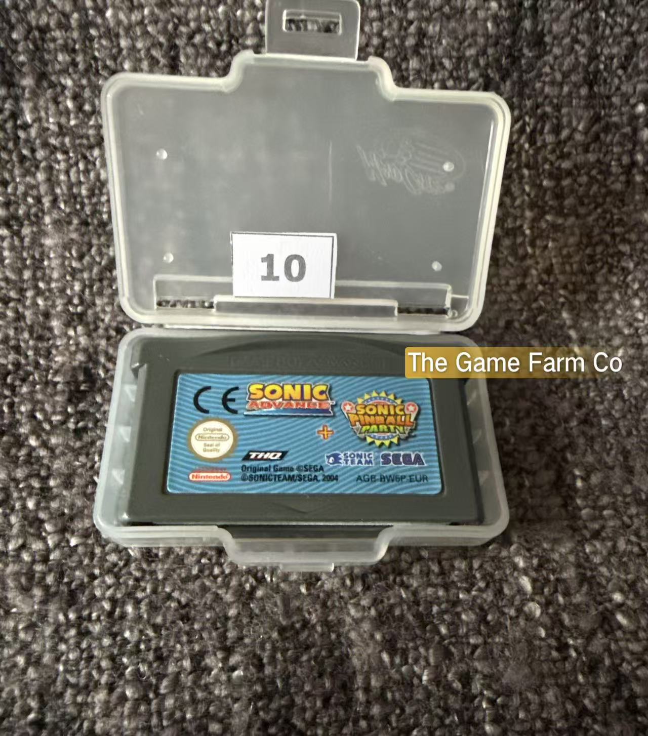 Sonic Advance + Sonic Pinball Party Game -Nintendo Gameboy Advance Cart GBA - Pal Version