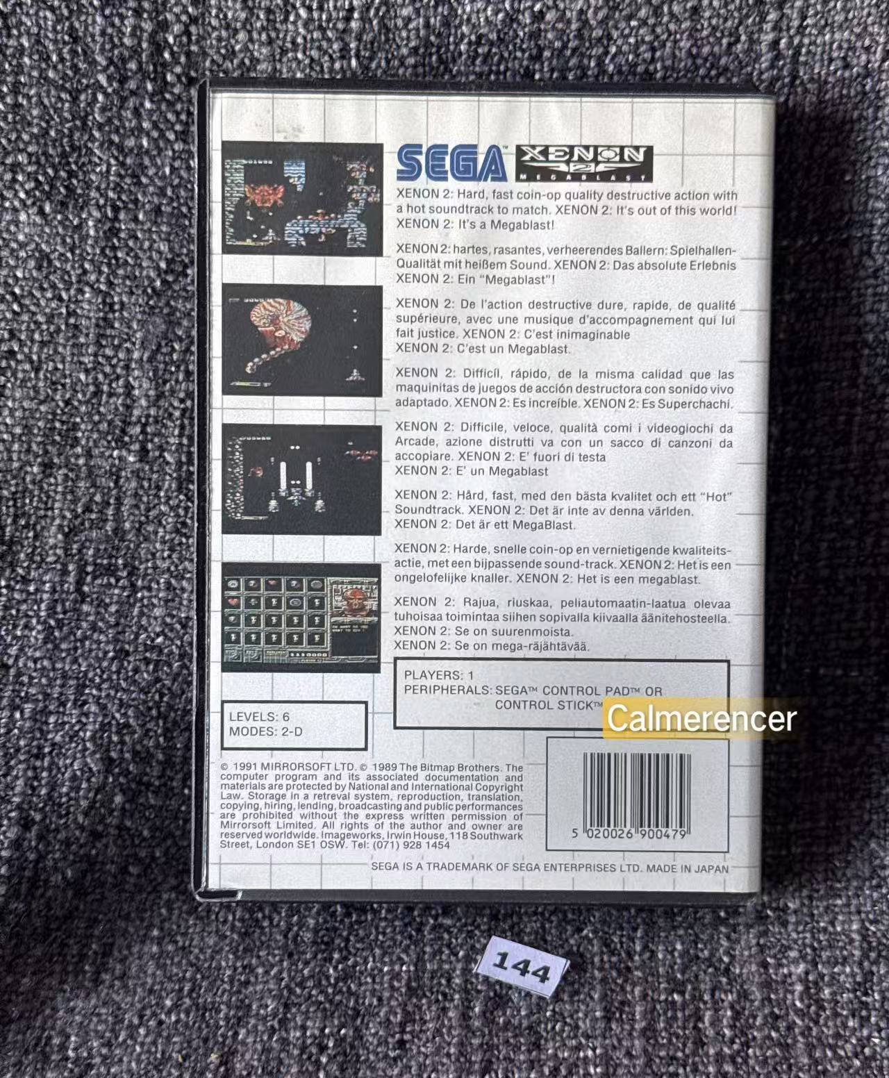 Xenon 2 Game - Sega Master System