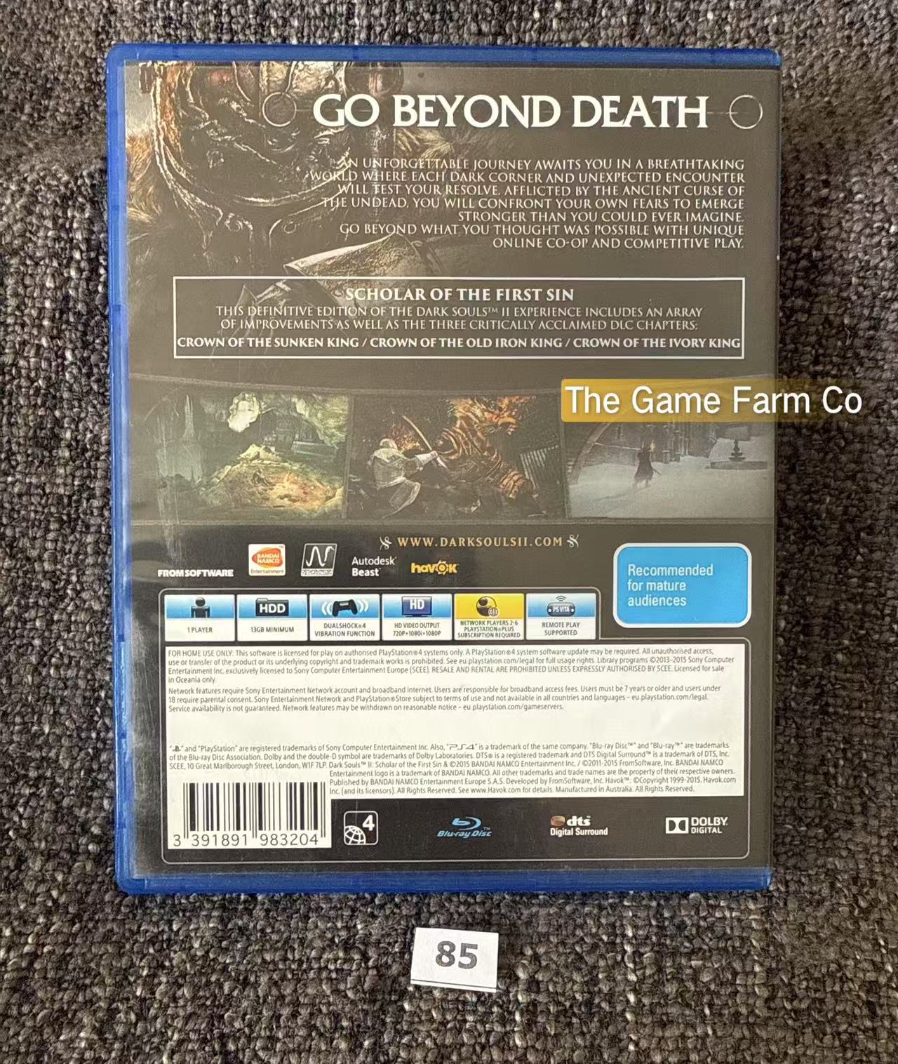 Dark Souls II 2 Sony Playstation 4 (PS4) Game