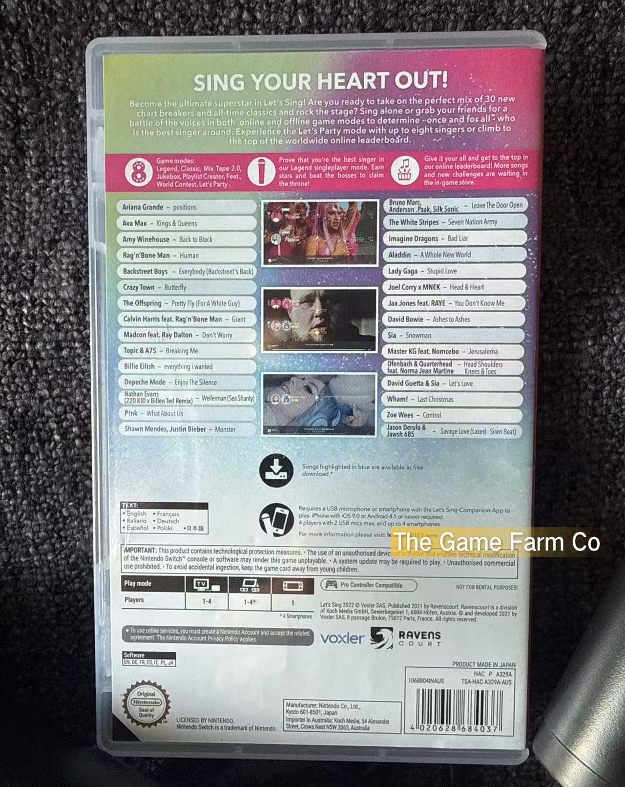 Lets Sing 2022 with 2x Microphones Switch Game - Nintendo Switch