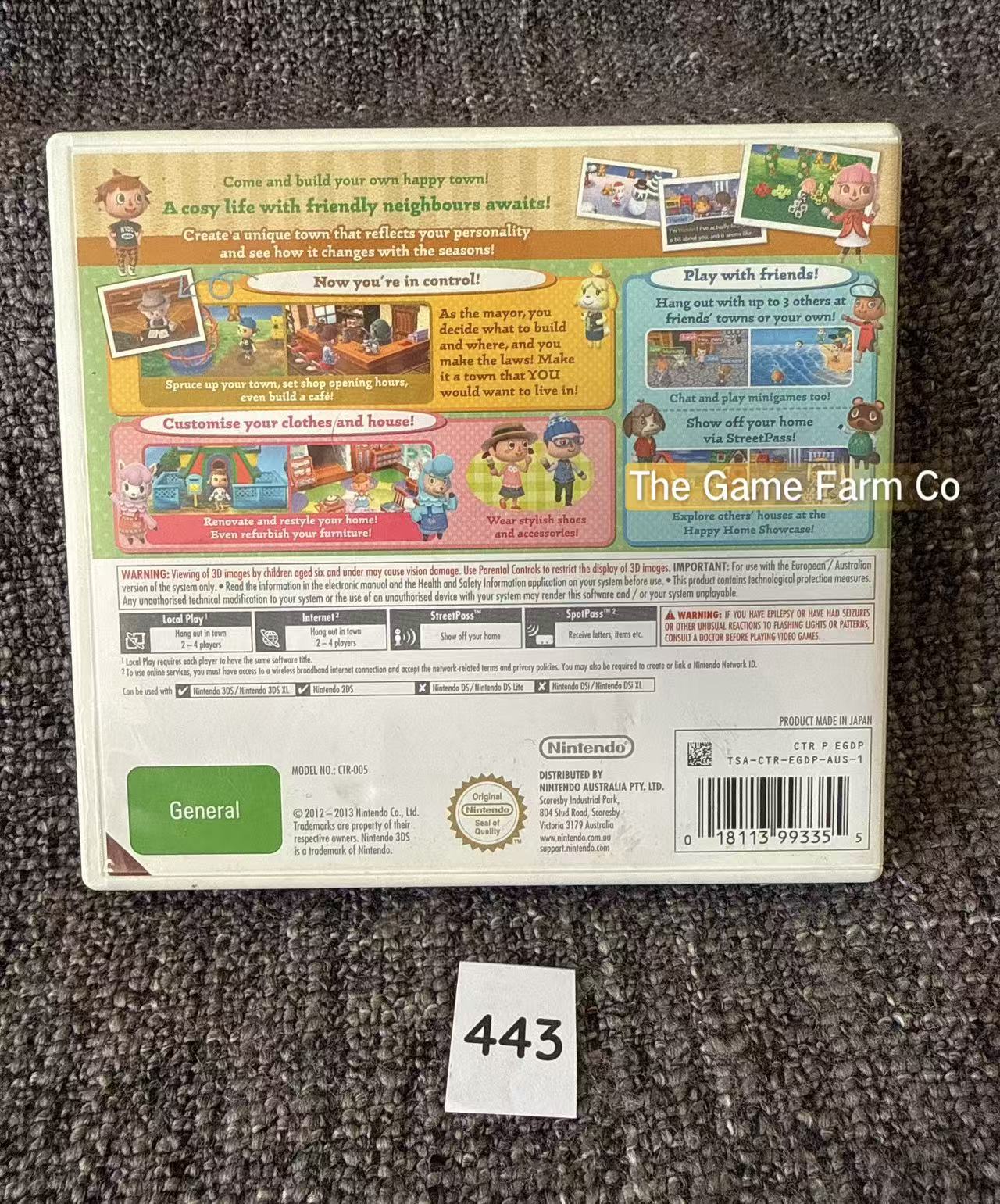 Animal Crossing New Leaf Nintendo 3DS Physical Game CIB PAL Tested Used