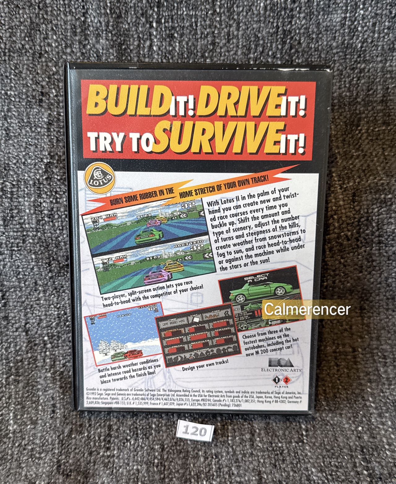 Lotus ll 2- Game - Sega Mega Drive