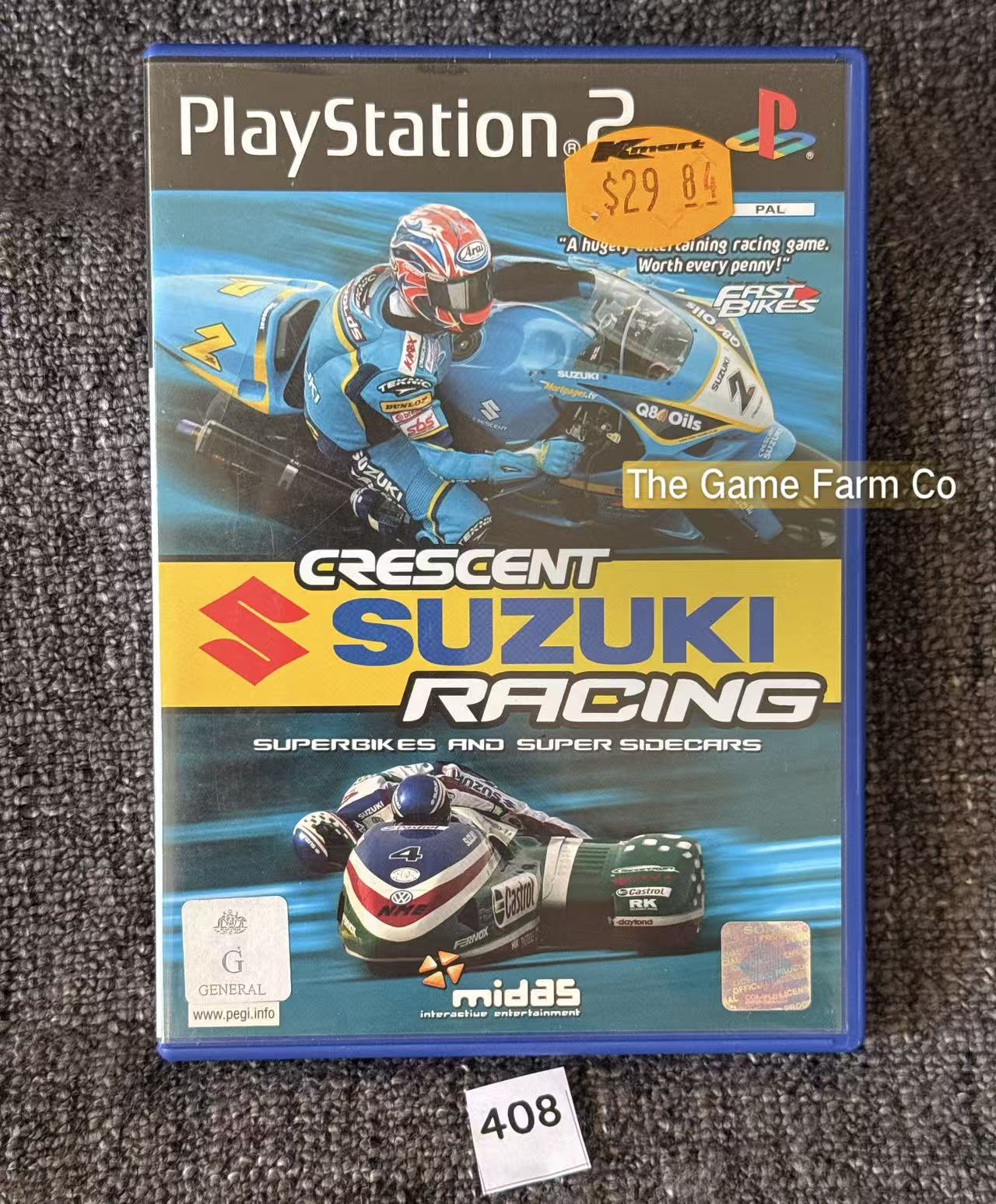 Crescent Suzuki Racing PS2 Physical Game CIB PAL Tested