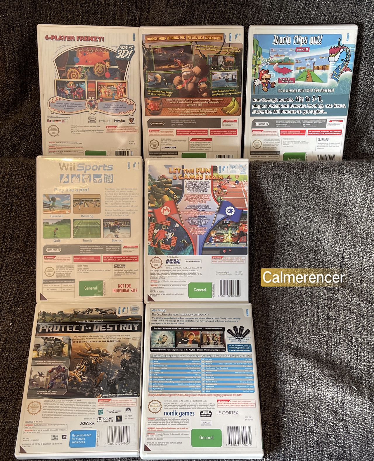 7x Games + 2x Microphones - Nintendo Wii game Bundle