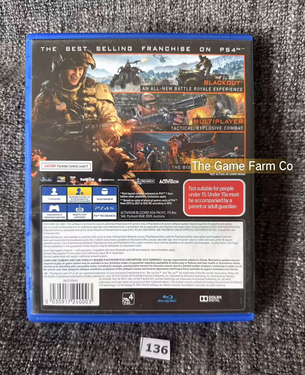 Call Of Duty Black Ops llll 4 - Sony Playstation 4 (PS4) Game
