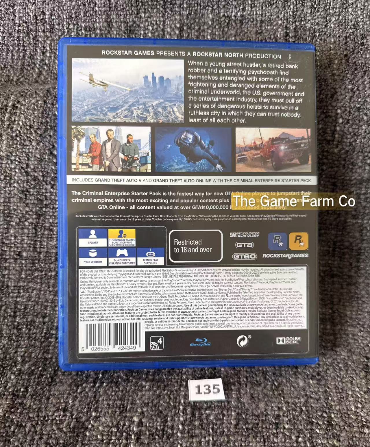 Grand Theft Auto V 5 Premium Edition- GTA Sony Playstation 4 (PS4) Game