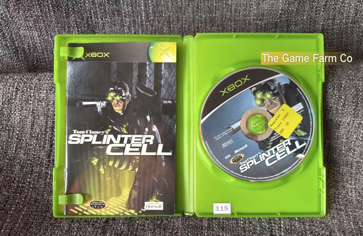 Splinter Cell Game Microsoft Xbox Original