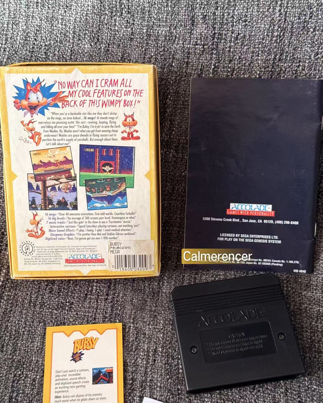 Bubsy complete with limited edition cards  - Game - Sega Mega Drive