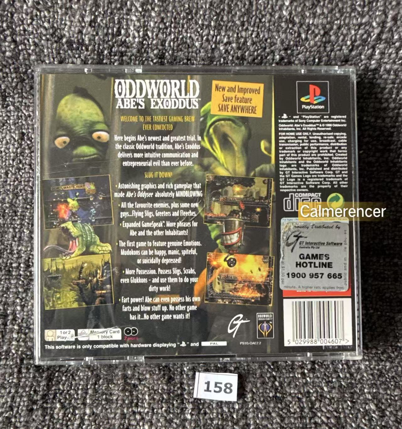 Oddworld Abe’s Exoddus - Sony Playstation One (PS1) Game