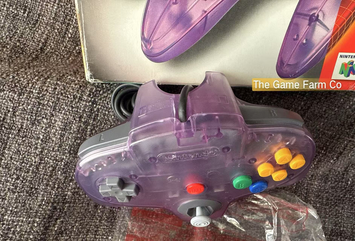 All Genuine Clear Purple boxed  N64 controller in good condition (Nintendo)