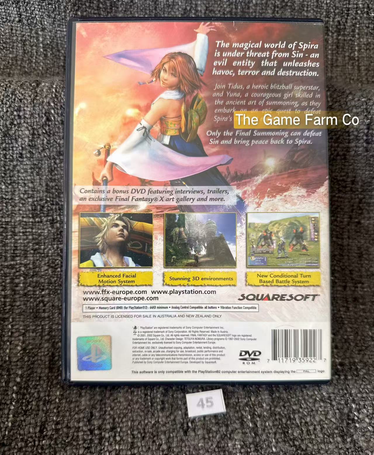 Final Fantasy X Game - Sony PlayStation 2 (PS2)