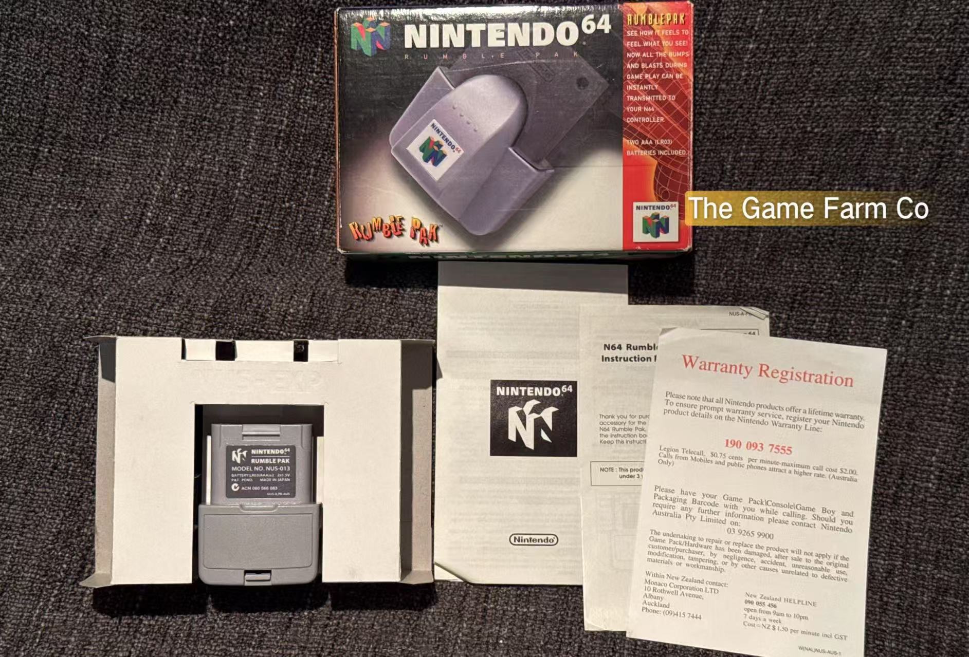 Nintendo 64 (N64) Rumble Pak boxed - Genuine – The GameFarm Co.