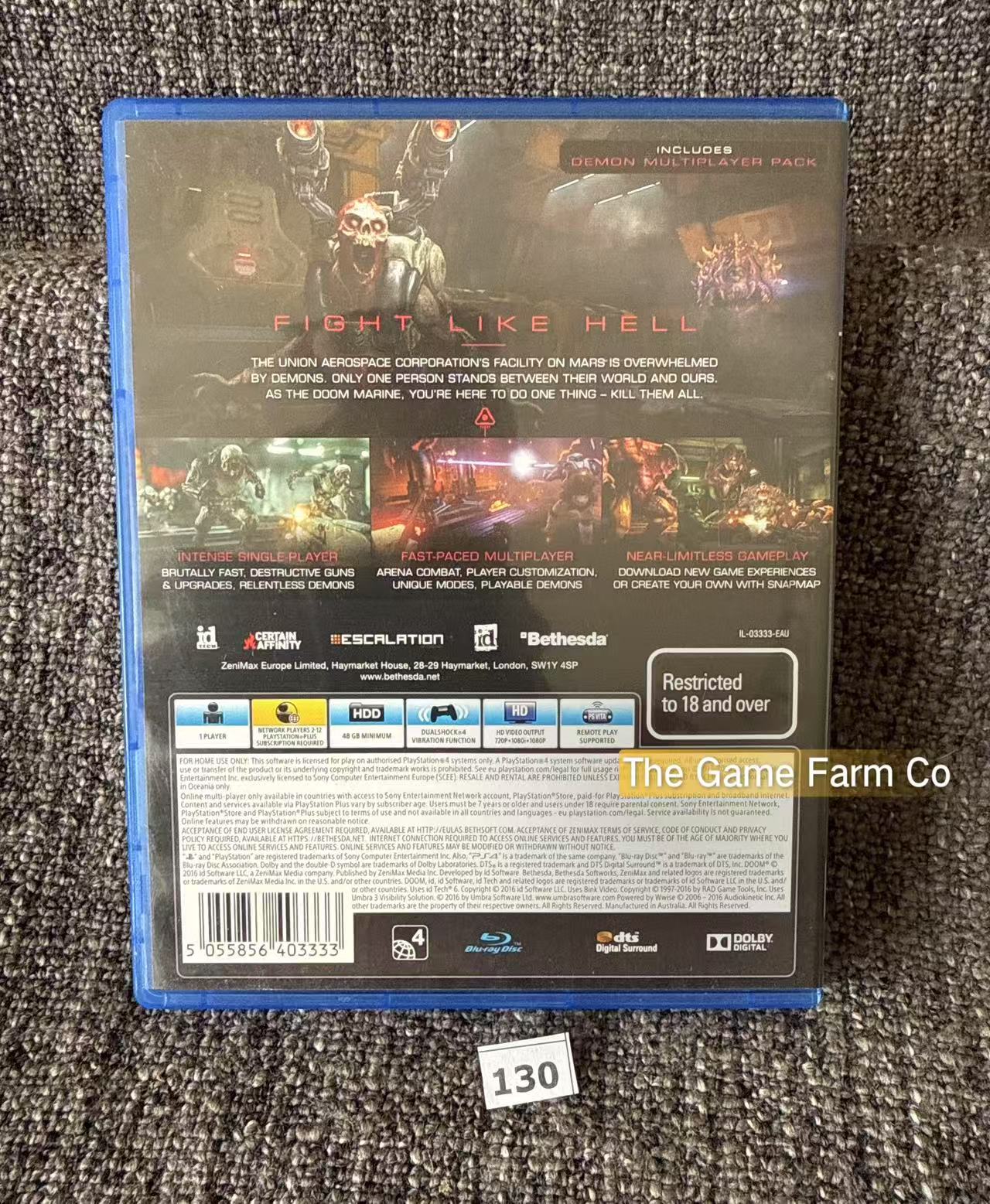 Doom Sony Playstation 4 (PS4) Game