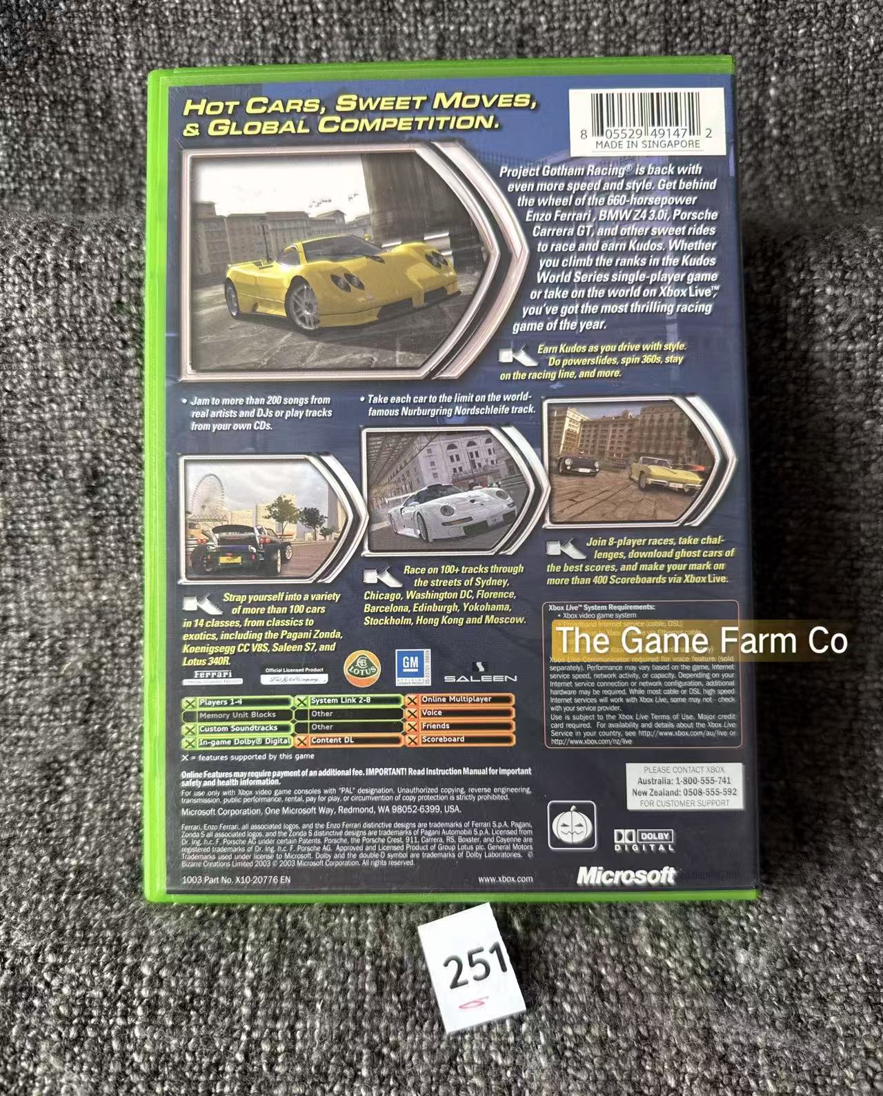 Project Gotham Racing 2 Game Microsoft Xbox Original