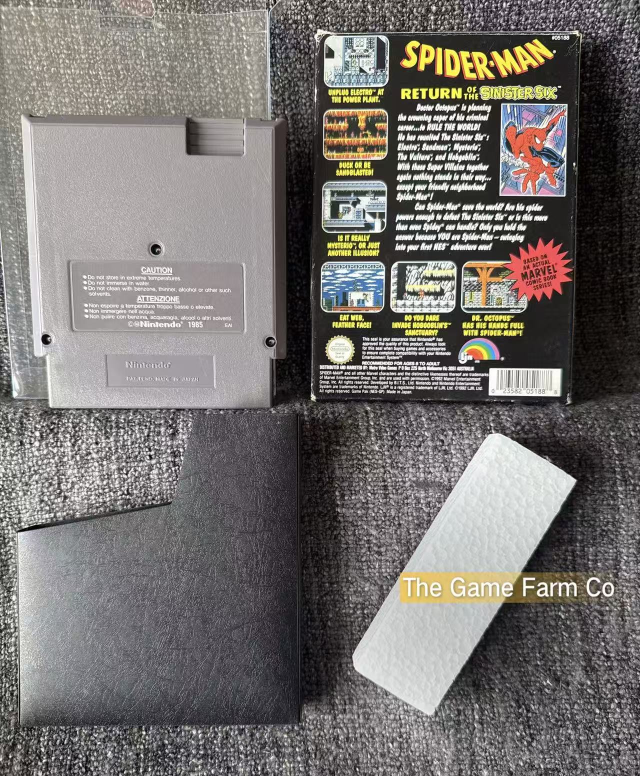 Spider-Man Return Of The Mystery Six Boxed Game - Nes - Nintendo / Entertainment System - Pal Version