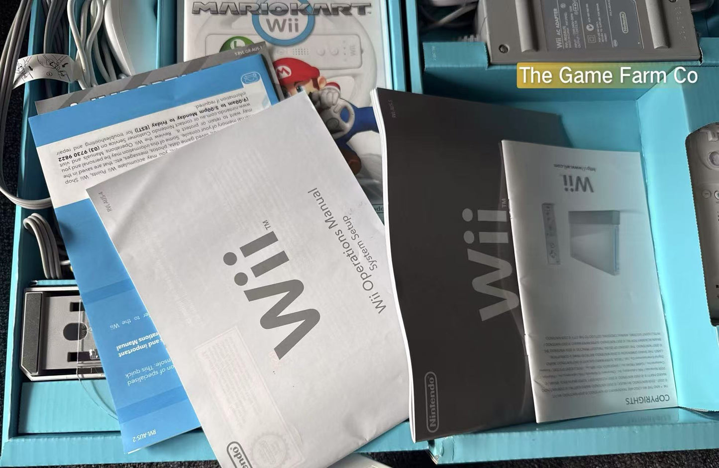 White Nintendo Wii Mario Kart Bundle Edition - Pal Australian