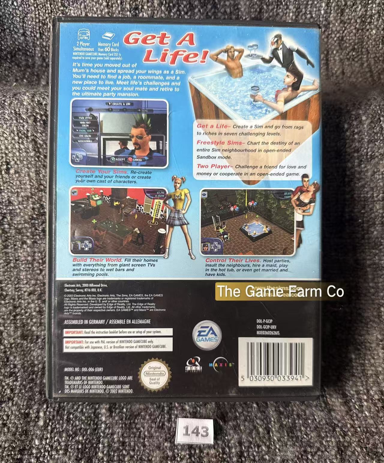 The Sims (Nintendo GameCube) Complete CIB Manual - PAL Version Tested