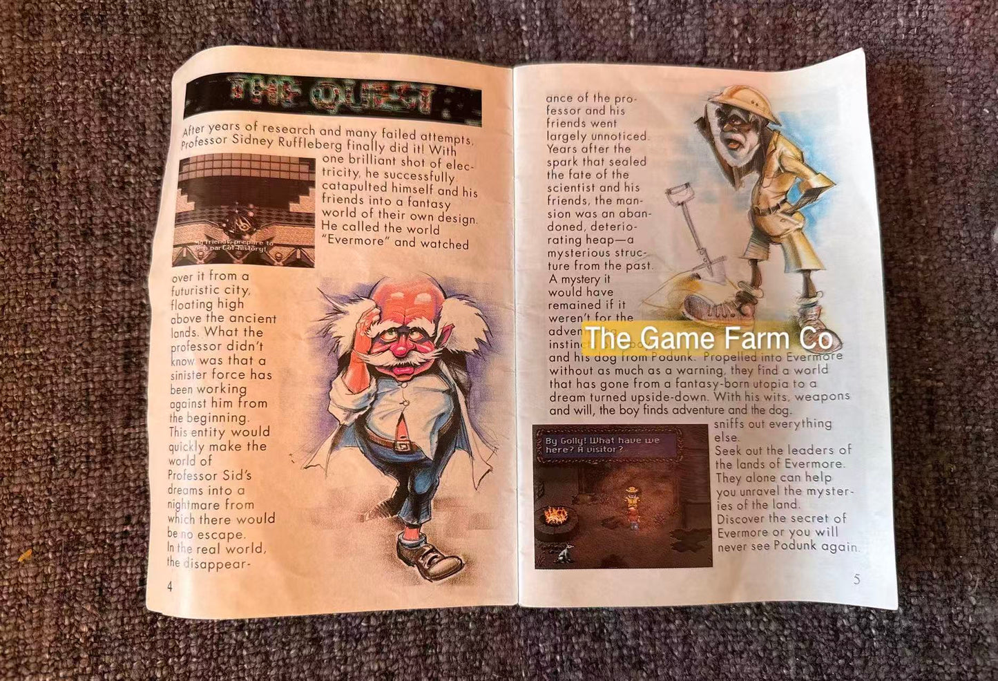 Secret of Evermore SNES (Super Nintendo) PAL Authentic Game Cartridge & Manual
