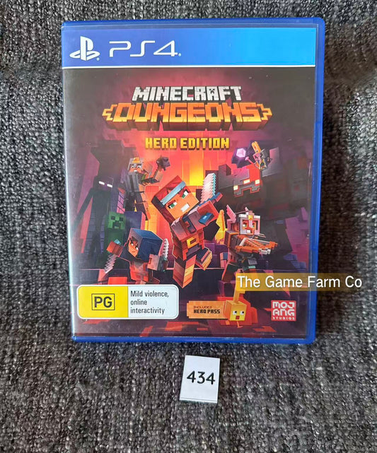 Minecraft Dungeons Hero Edition PlayStation 4 Physical Game CIB PAL Tested Used