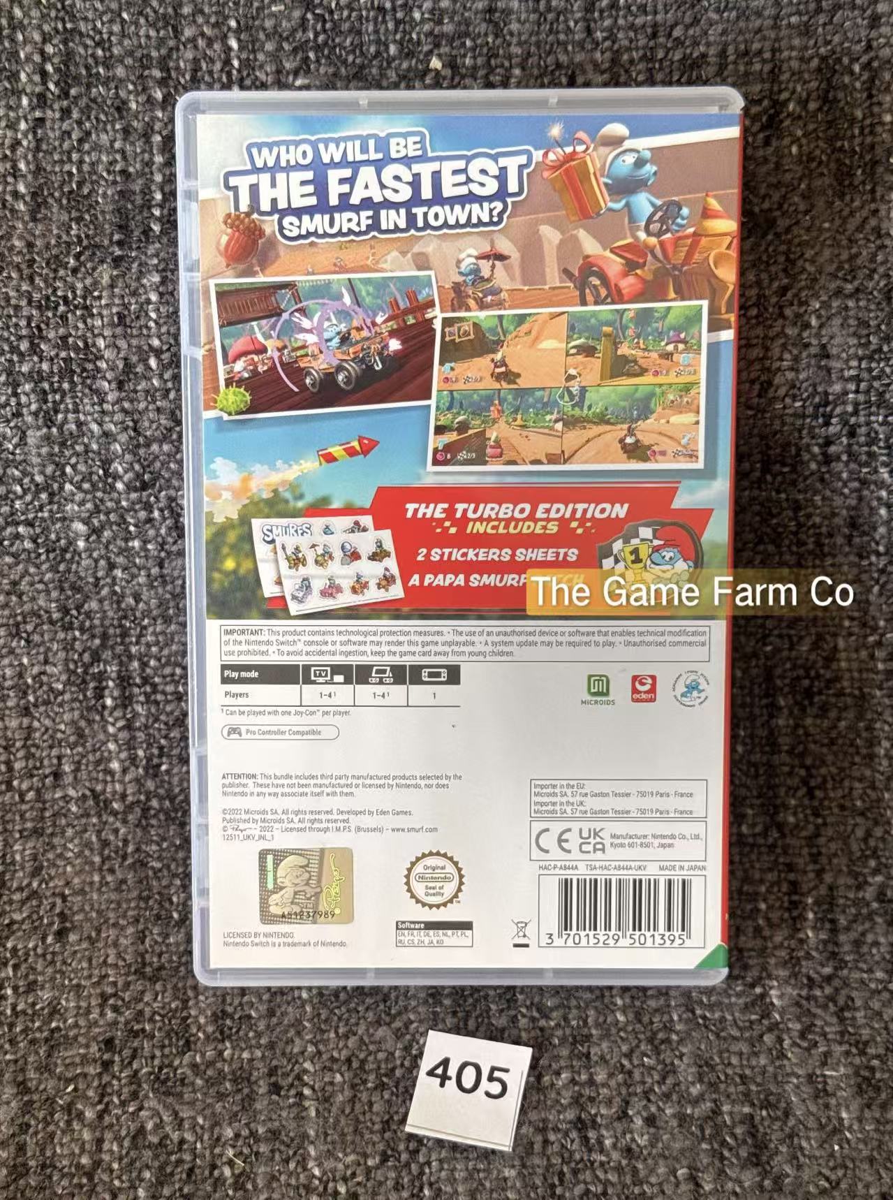 Smurfs Kart Nintendo Switch Physical Game Cartridge PAL Tested Used