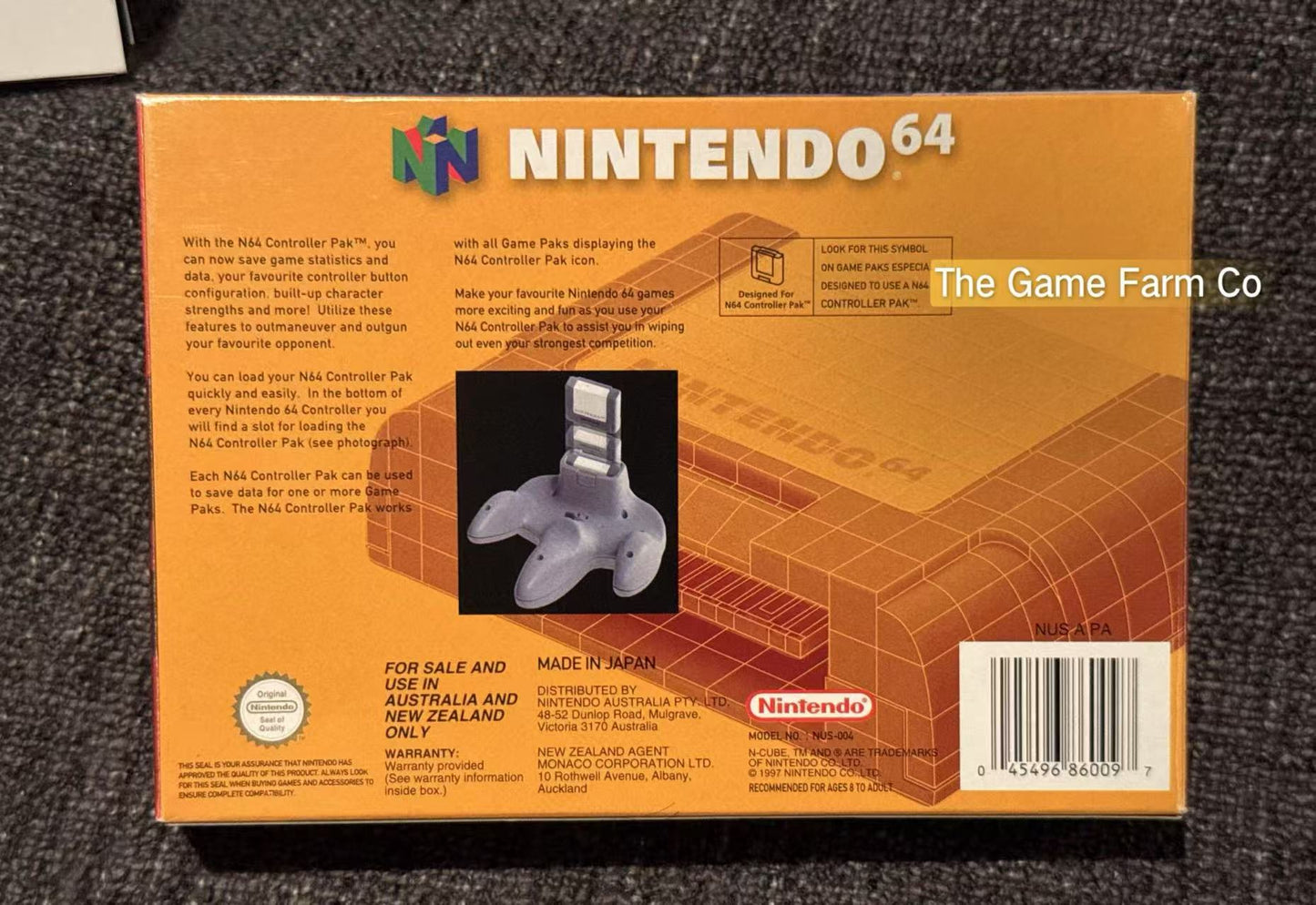 Genuine N64 Memory/Controller Pak Boxed - Pal Version