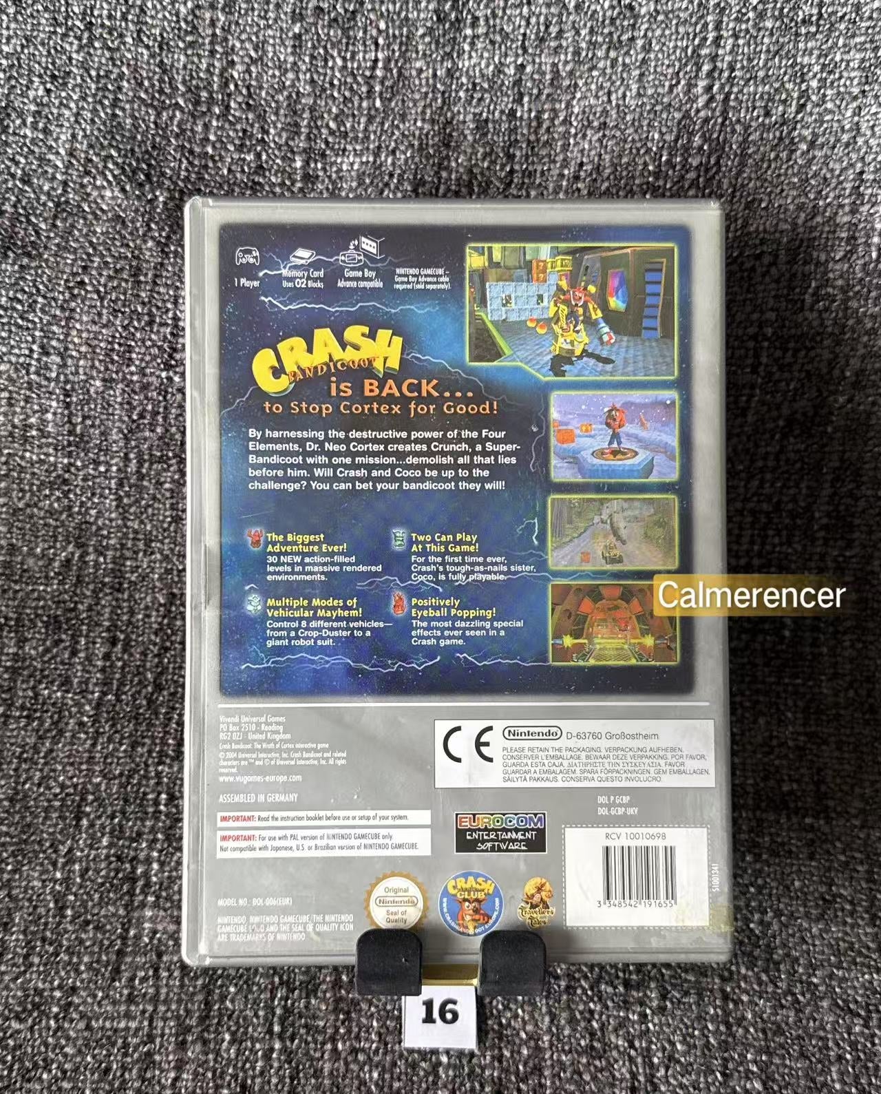 Crash Bandicoot The Wrath Of The Cortex Game NO MANUAL  - Nintendo Gamecube - Pal Version