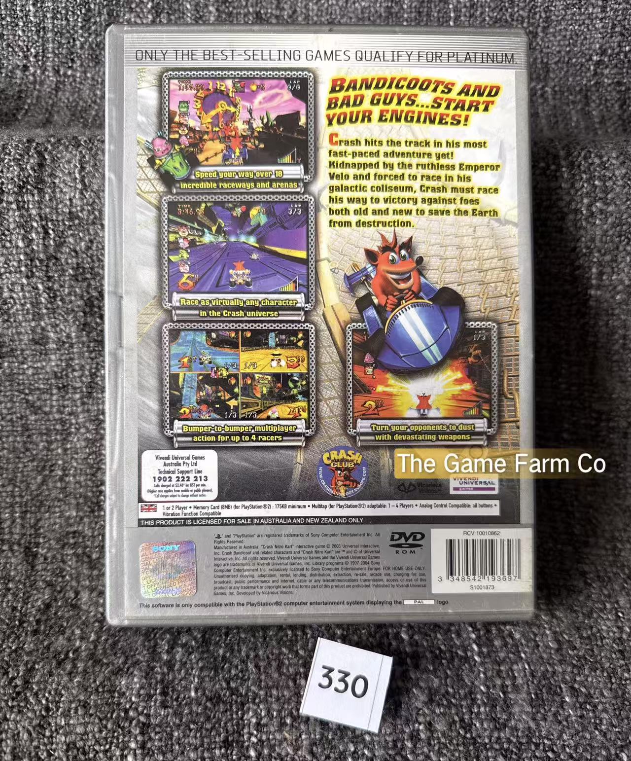 Crash Nitro Kart Game- Sony PlayStation 2 (PS2)