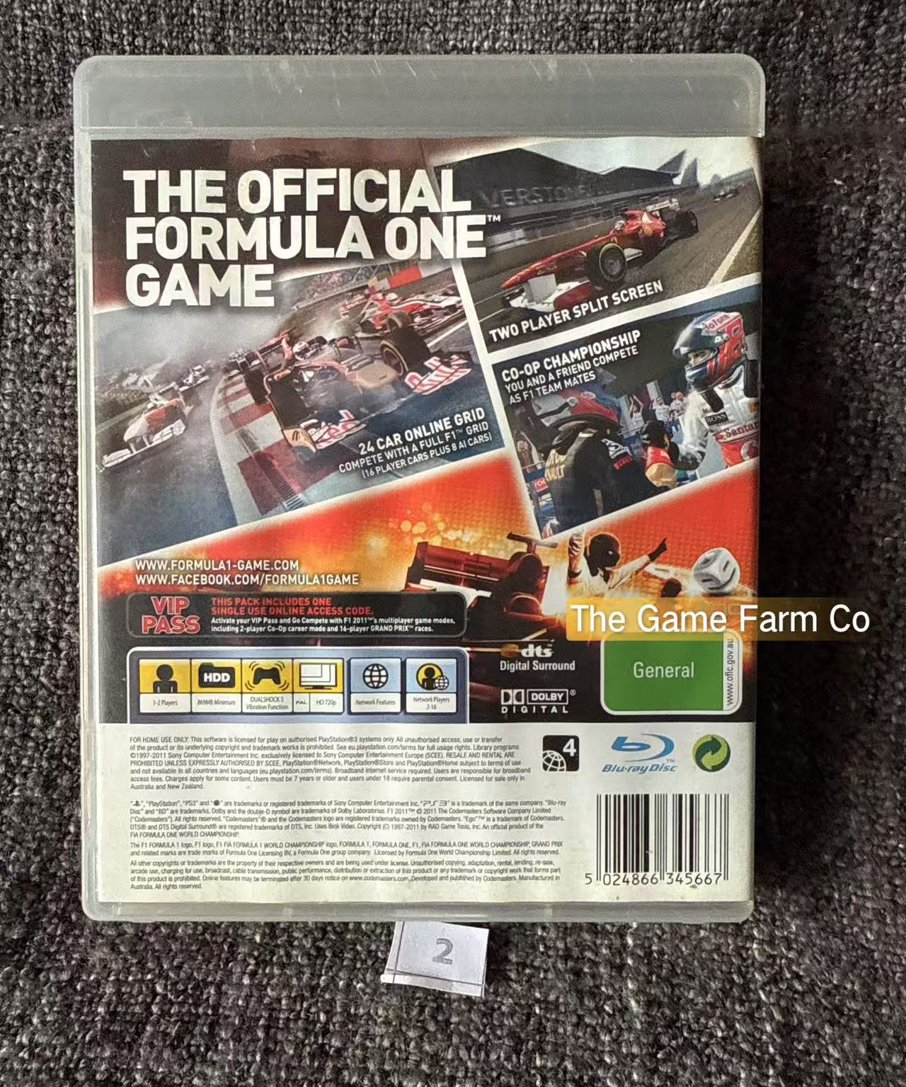 Forumla 1 F1 2011 Game - PS3 - Sony Playstation 3