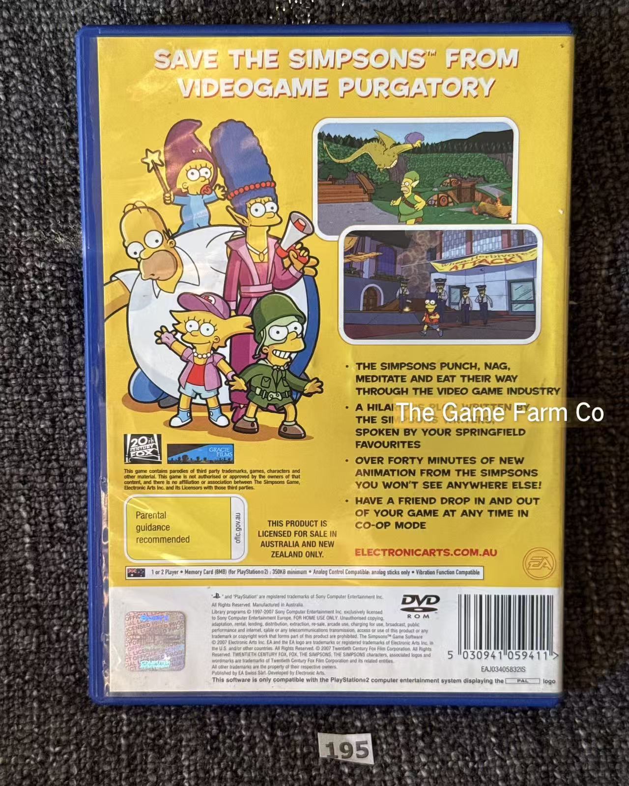 The Simpsons Game Sony PlayStation 2 Complete PAL Tested Used