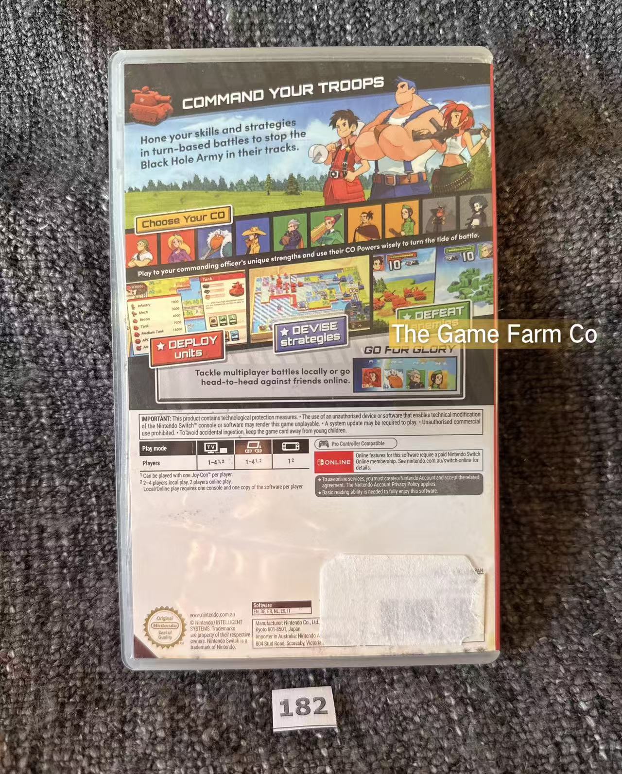 Advance Wars 1+2: Re-Boot Camp (Nintendo Switch) Complete CIB Physical Cartridge PAL