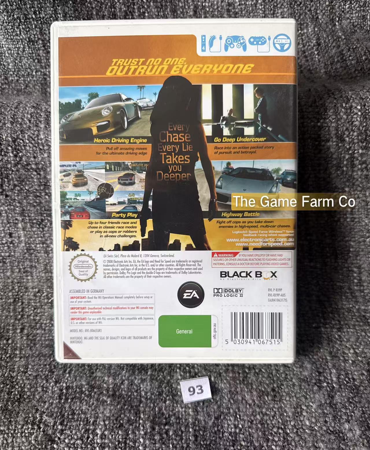 Need For Speed Undercover -  Nintendo Wii game