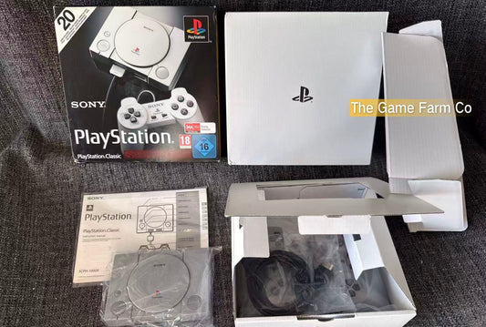 Sony PlayStation Classic / Mini  console Boxed Like New With Controllers & Cords - Pal Version
