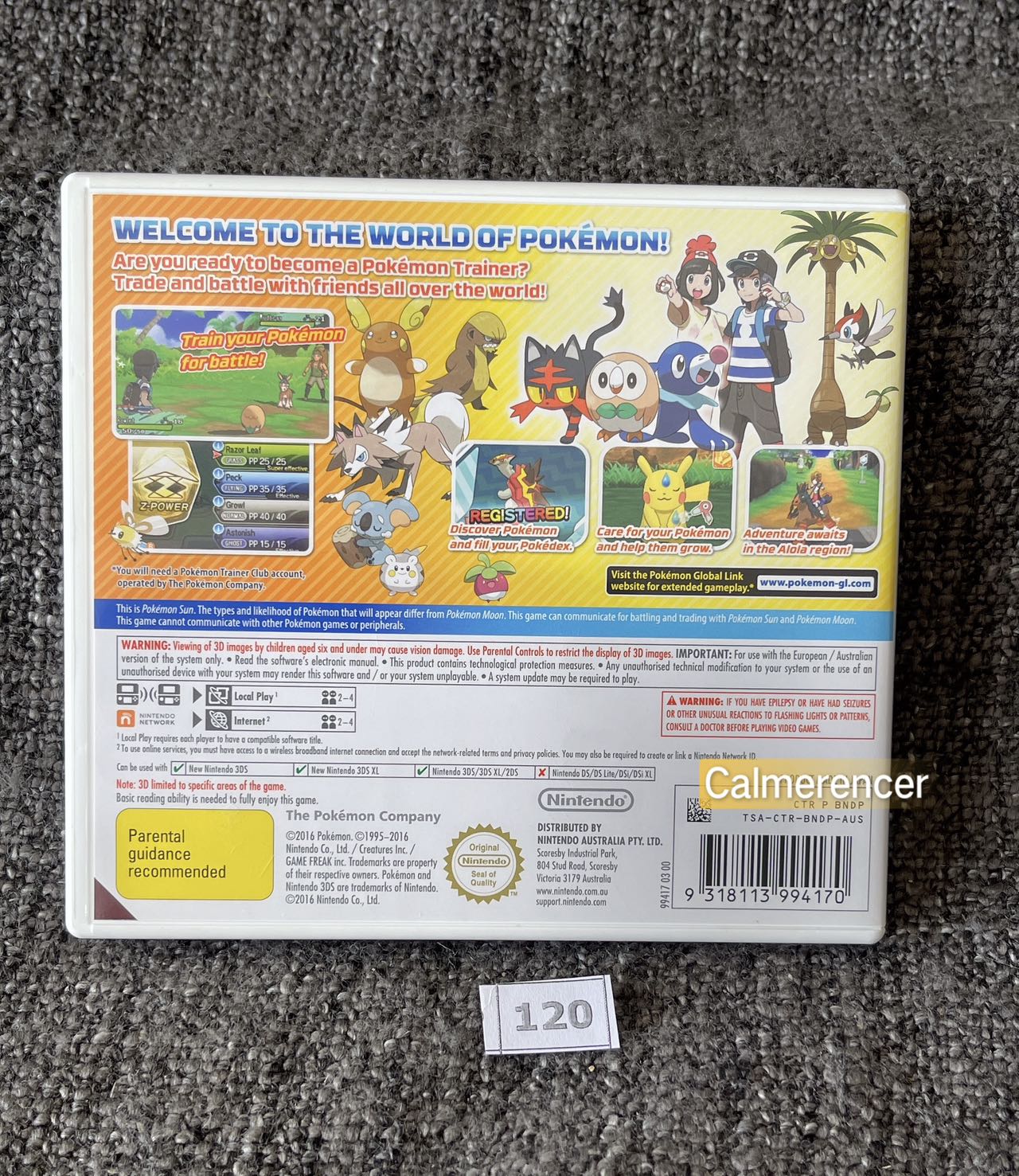 Pokemon Sun Game Nintendo 3DS