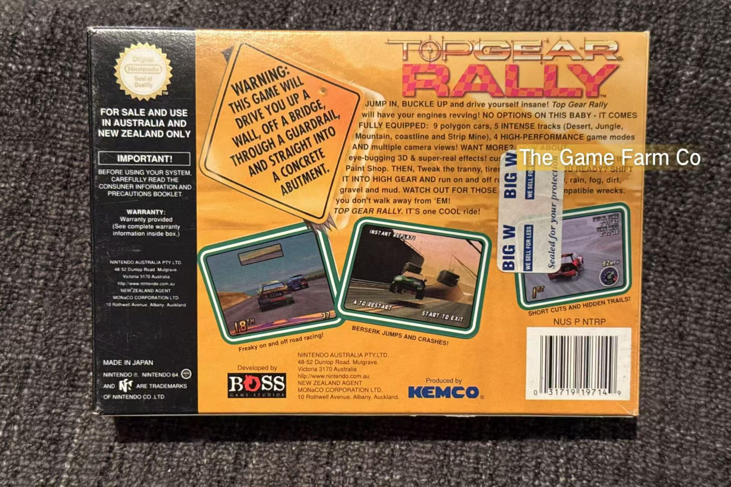 Top Gear Rally Game Boxed - Nintendo 64 / N64 - Pal Version