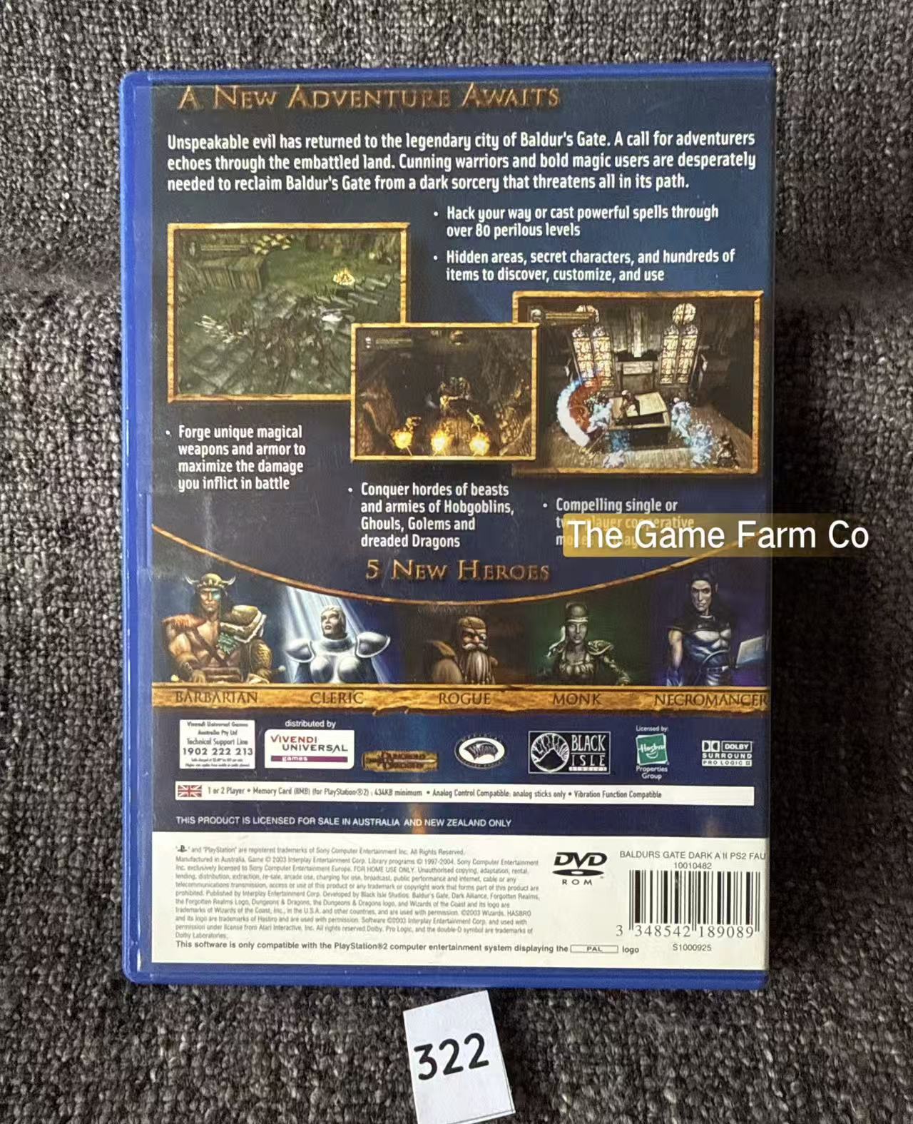 Dark Alliance II 2 Game - Sony PlayStation 2 (PS2)