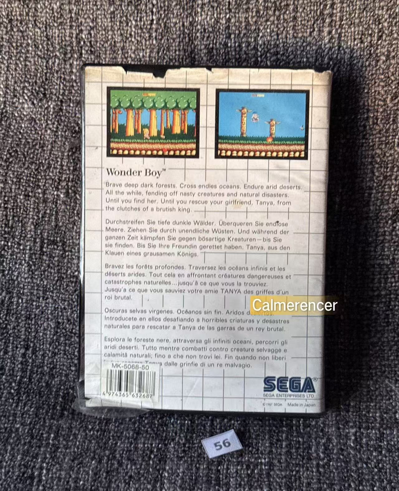 Wonder Boy Game - Sega Master System