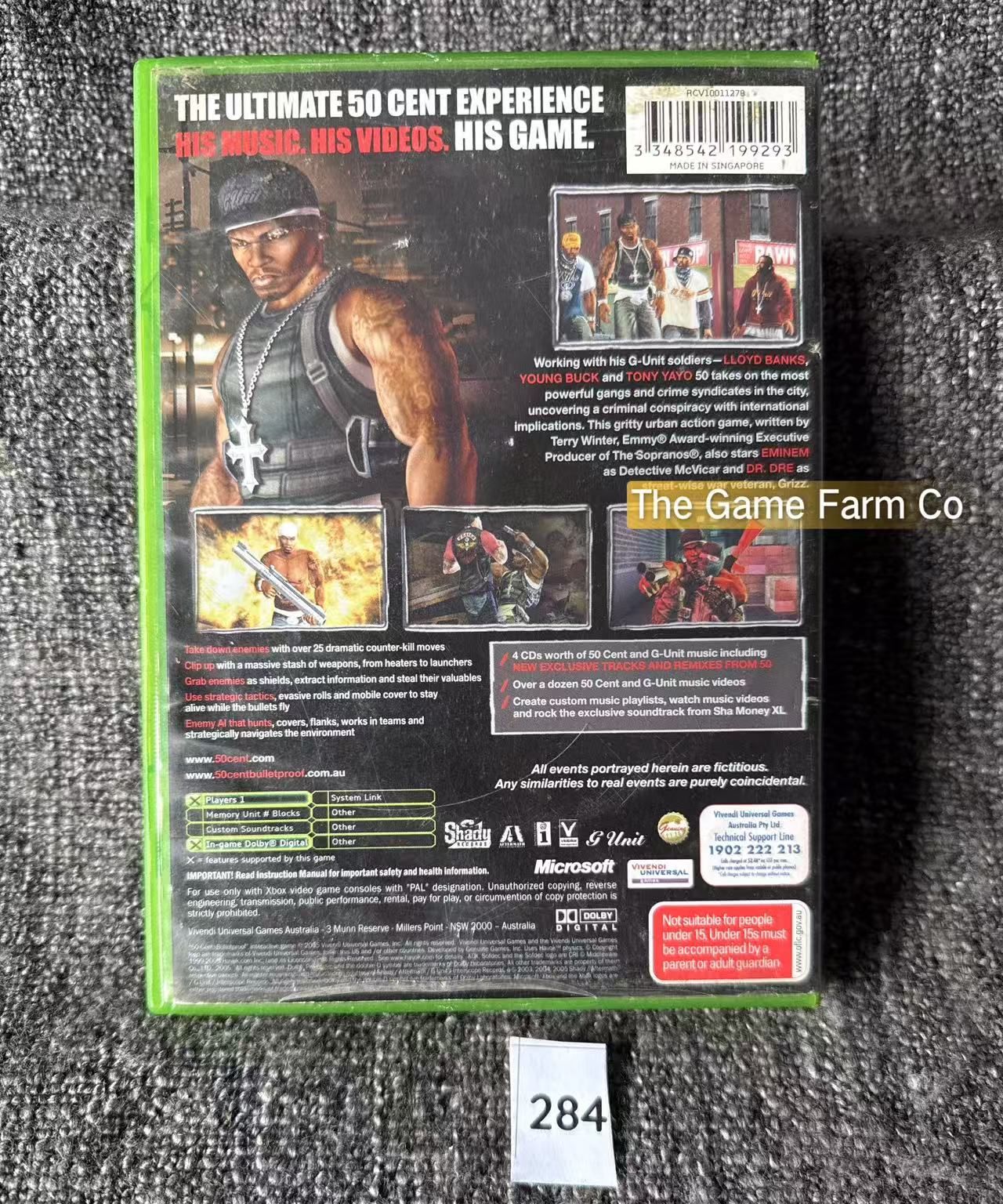 50 Cent Bulletproof Game Microsoft Xbox Original