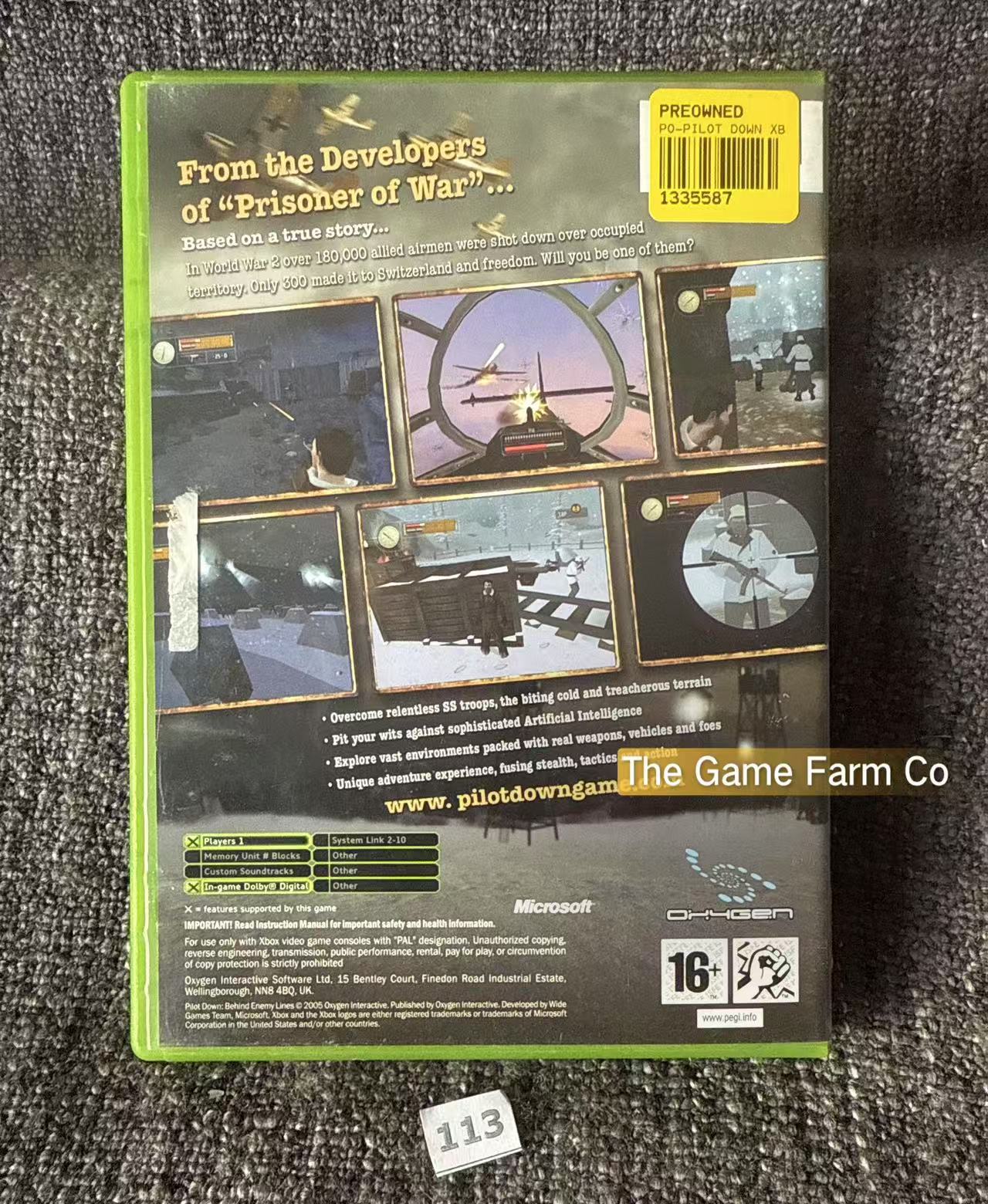 Pilot Down Behind Enemy Lines  Microsoft Xbox Original