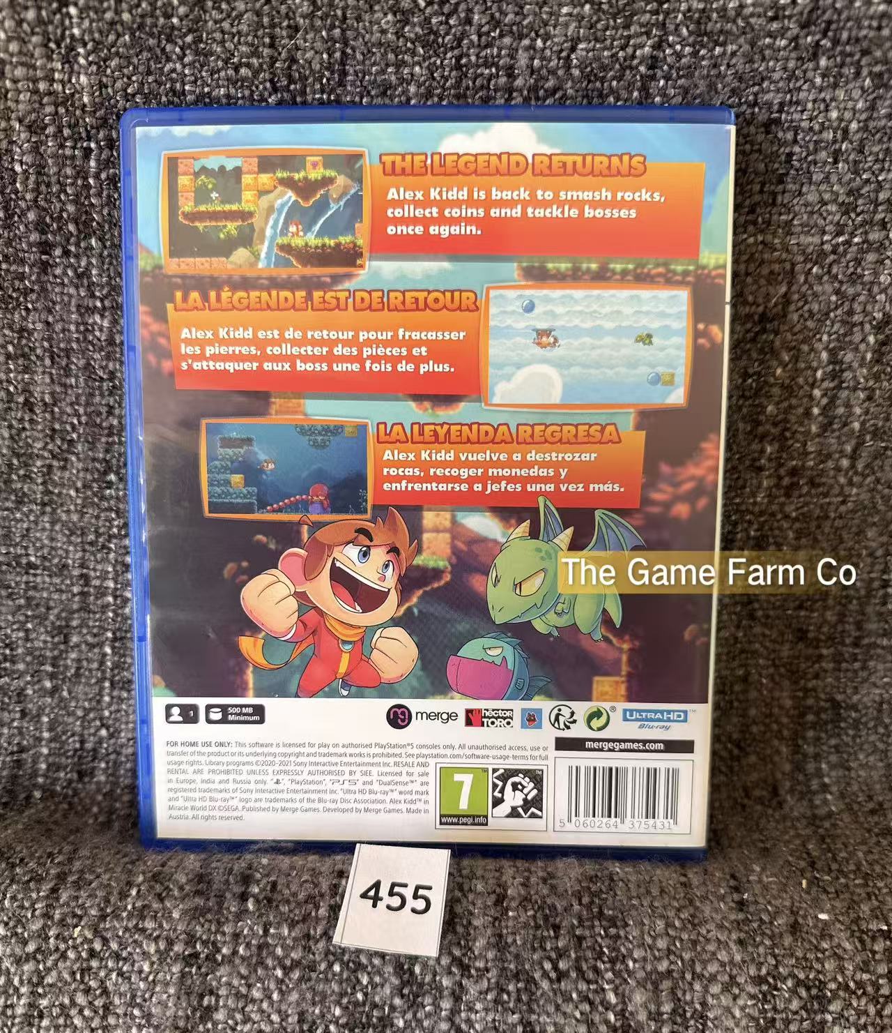 Alex Kidd in Miracle World DX  PS5 Physical Game CIB PAL Tested Used