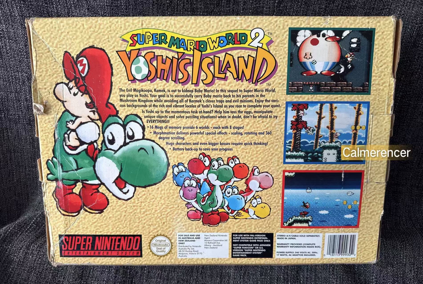 Super Mario World 2 Yoshi's Island Console Bundle Big Box (Snes) Pal Version - See Description